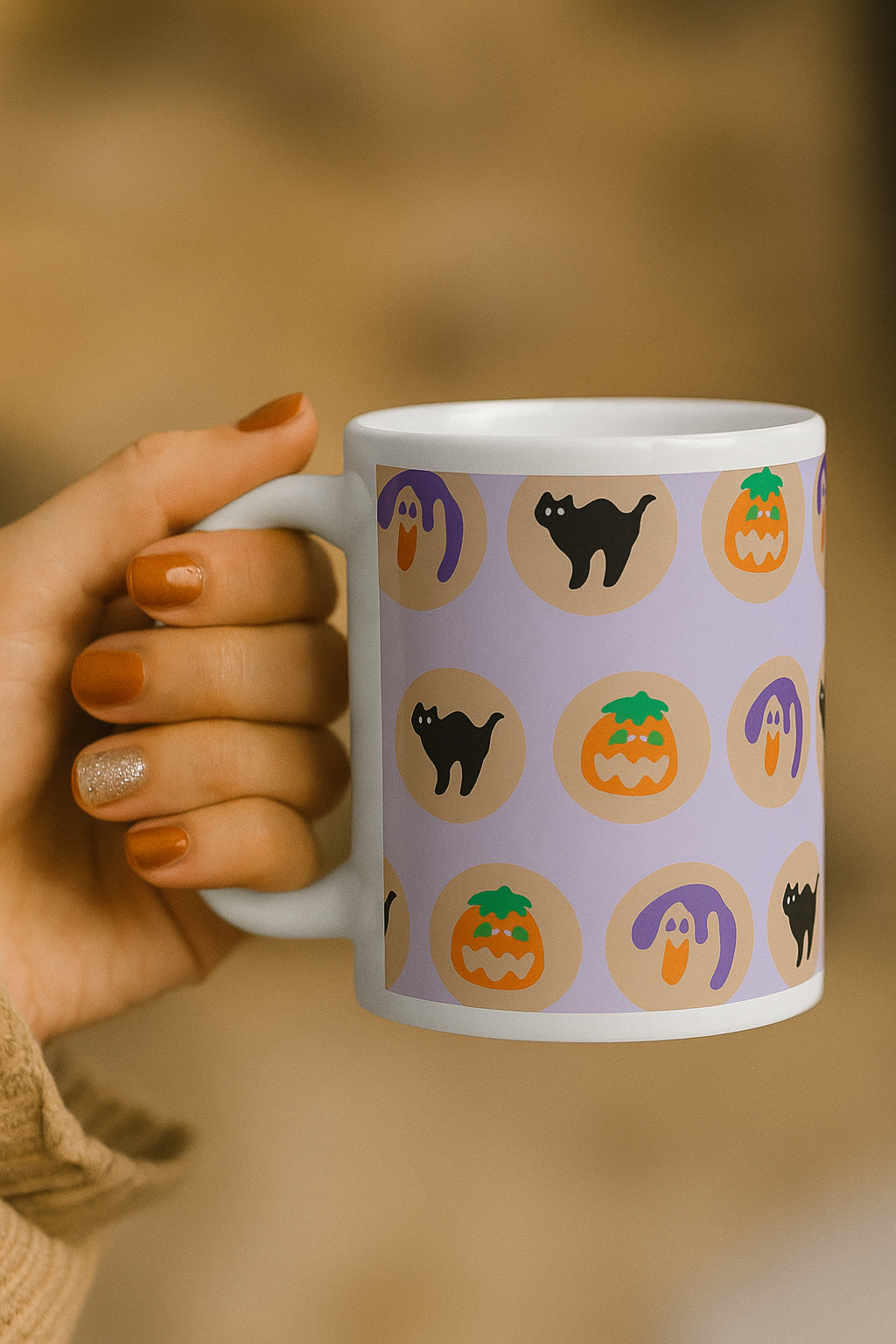 White glossy mug
