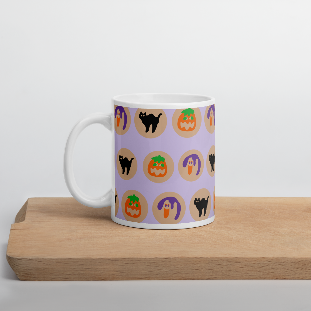 White glossy mug