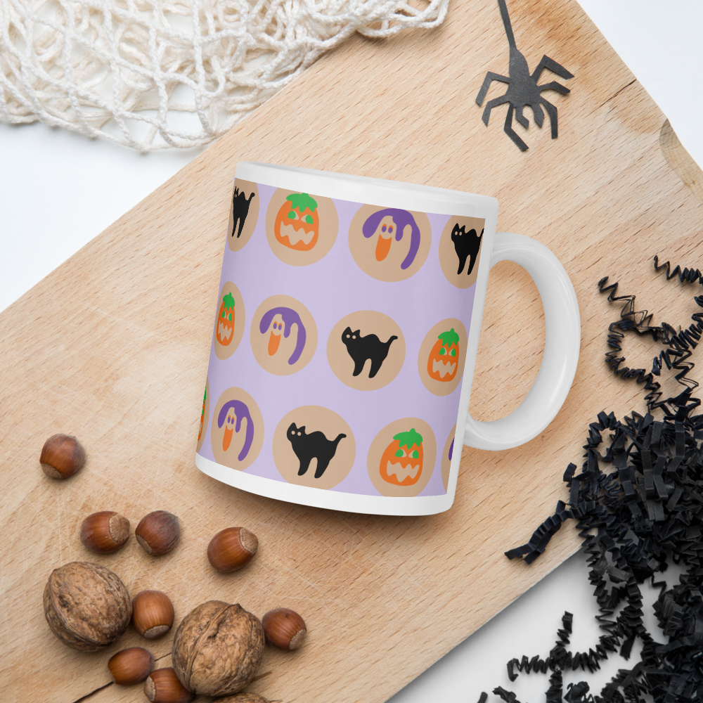 White glossy mug