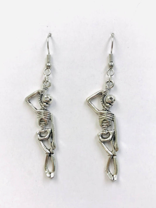 Skeleton Earrings Goth earring, Whimsigoth gift